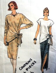 8962 VOGUE CAP-LS LONG TIED TOP, SKIRT LENGTHS PATTERN  8 OR 12, OR 16  CHOICE